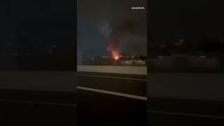 Crews battle structure fire off of Loop 202