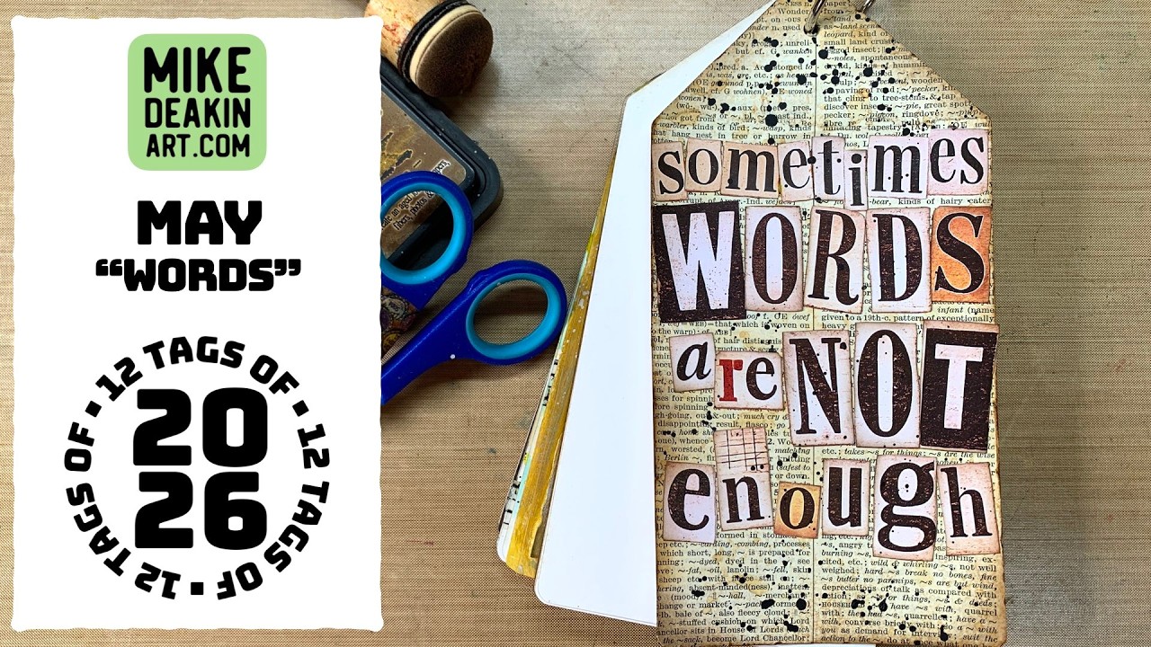 "Words" - May's Mixed Media Art Tag - YouTube
