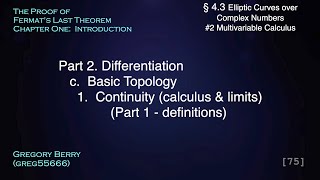 [75] Continuity (calculus &amp; limits) (Part 1 definitions) #4.3.2.2c1 #4.3.2.2b8