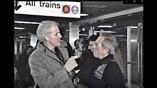 Andy Williams and Steve Martin subway skit (1983)