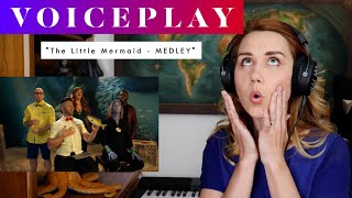 VoicePlay "The Little Mermaid - MEDLEY (ft. Rachel Potter) REACTION & ANALYSIS by Vocal Coach