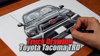 picture Sketch Toyota Tacoma Drawing toyota tacoma trd truck realistic drawing orhan ozvatan