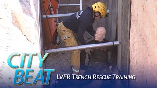 Watch as LVFR technical rescue team trains on trench rescue
