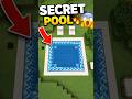 👉 Minecraft Secret Pool Build 😱🏊♂️ #shorts