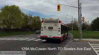 TTC Bus #129A McCowan North to Steeles Ave E