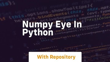 numpy eye in python