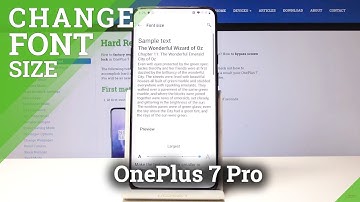 How to Change Font Style in OnePlus 7 Pro - Update Display Size