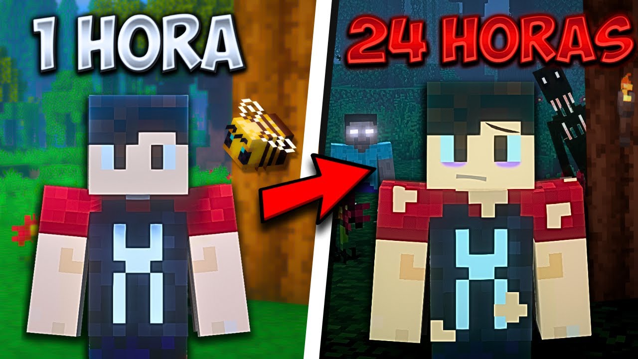 Passei 24 Horas no Fear Nightfall do Minecraft