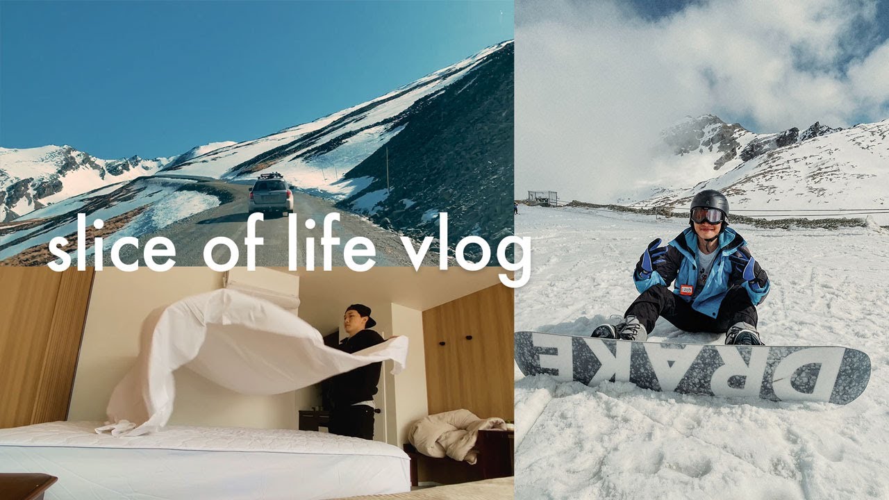 Slice of life vlog in New Zealand: First Snowboarding Experience, Housekeeping Job, Cooking Chilling