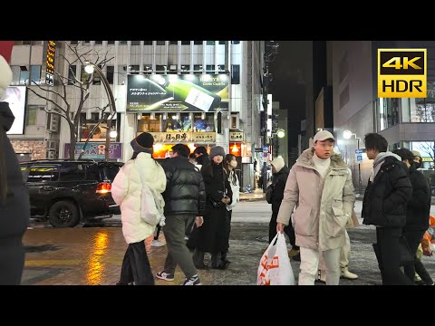 🇯🇵大晦日 夜のすすきの 散歩 2023／日本 北海道 札幌市 中央区 [4K HDR Binaural ASMR]