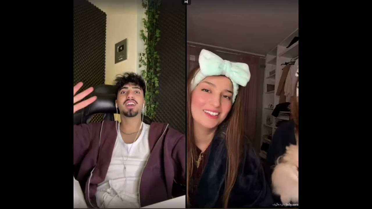 الان كيست مع سارة خشوف مع نورالهدي تتغزل الان حديث عن شو راح يساوى اذا لقاء عن قريب