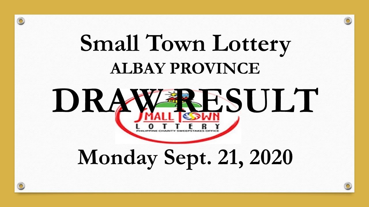 Lotto Result Small Town Lottery Albay Province draw September 21, 2020
