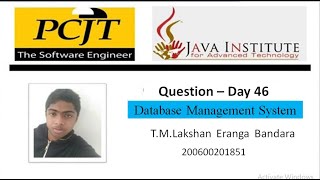 Database Management System || Question Set 46 |