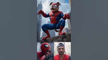 When Superheroes Turn into Giant Cartoon Dogs 💥 | Super Bluey Fusions #Shorts #viral #ai #superhero