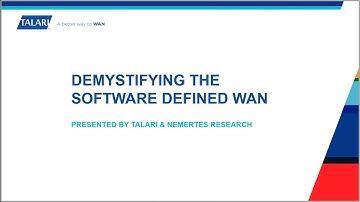 Demystifying the Software Defined WAN Webinar with Nemertes Research