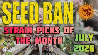 July Seed Ban Strain Picks, 5 New Strains