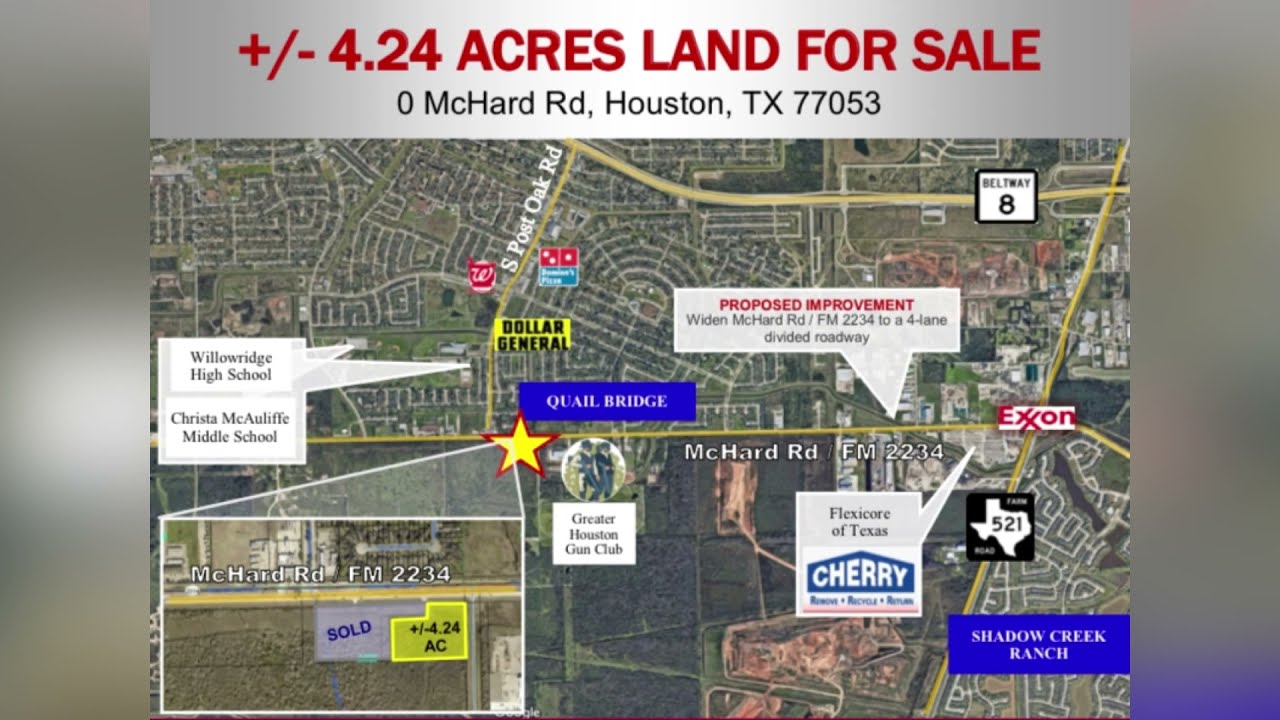 0 McHard Rd Rear, Houston, TX 77053 (+/- 4.24 ACRES)