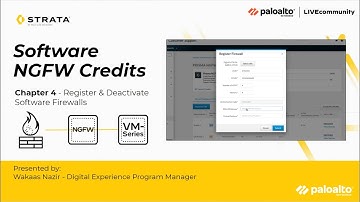 Software NGFW Credits Chapter 4 Register and Deactivate Software Firewalls Palo Alto Networks
