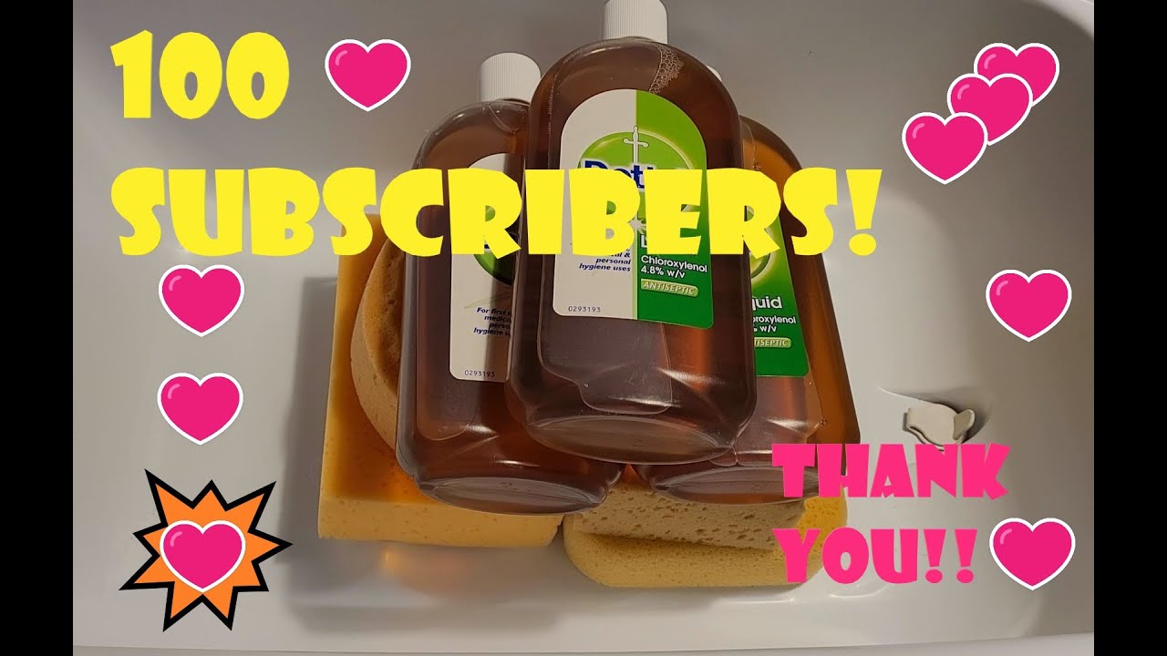 100 subscriber Celebration! 🥳🥳 Dettol Original squeeze! Sponges get massive!! 🧽🧽🧽🧽