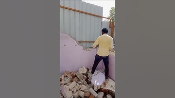 Wall Demolition Work in Progress #demolition