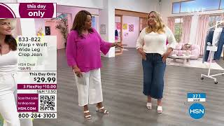 Warp + Weft Wide Leg Crop Jean
