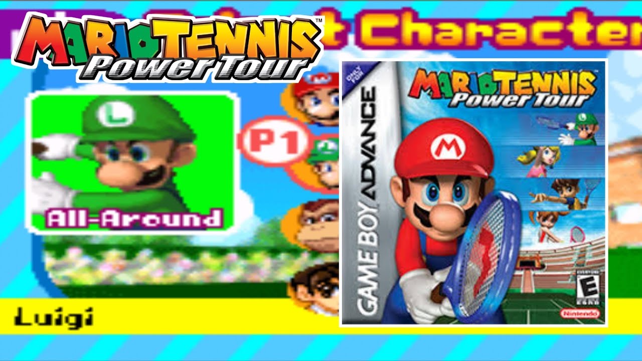 Luigi Mario tennis Power Tour Gameboy Advance YouTube