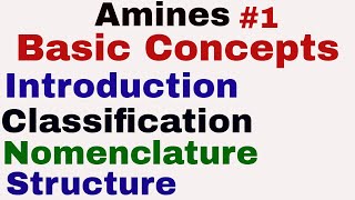 Amines #1| Basic Concepts | Introduction | Classification | Nomenclature | Structure