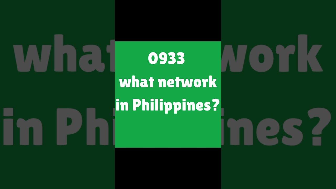 0933 what network in Philippines? 