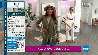 DG2 by Diane Gilman SoftEase Knit Waterfall Sweater Card...