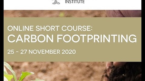 Carbon Footprinting Short Course
