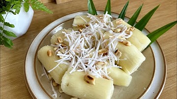 Sắn hấp cốt dừa béo ngậy thơm thơm