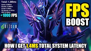 BOOST FPS - How I get 1.4ms Total System Latency in Fortnite