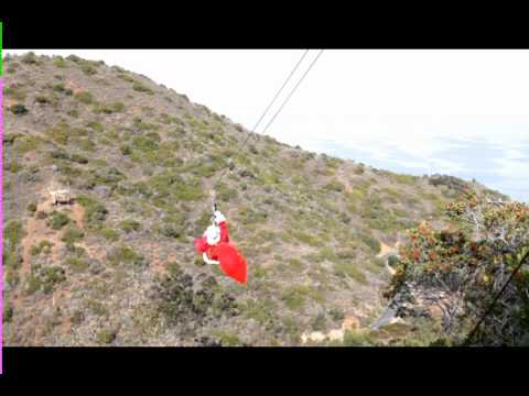 Santa Claus on the Catalina Island ZipLine (Zip Li...