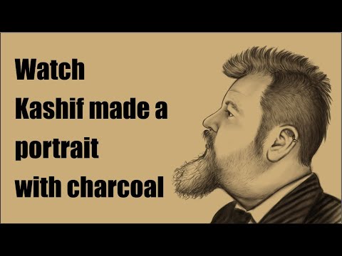 Charcoal Portrait in Photoshop by KASHIF
