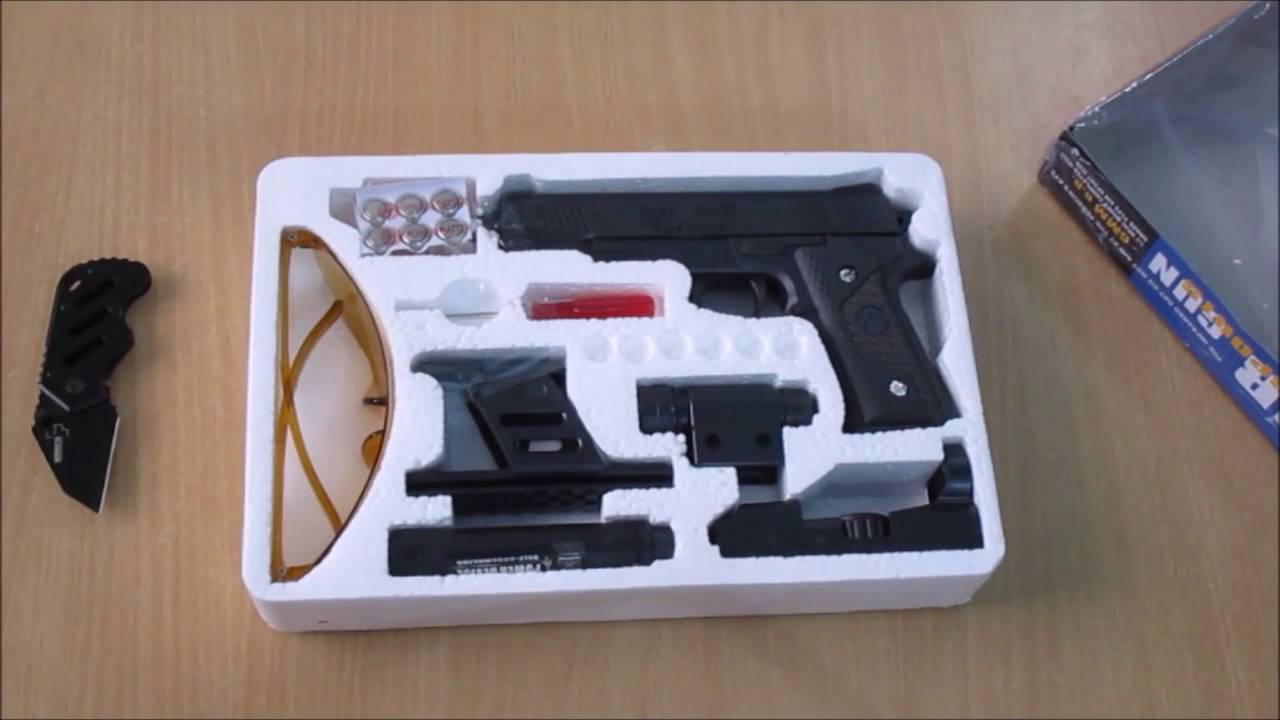 unboxing of Laser Air Sports Gun Toy For kids 1 1 REAL SCALE ebay YouTube