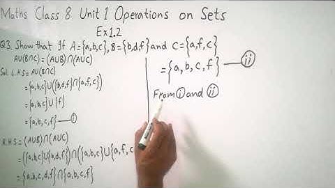 Mathematics Class 8 Operations on Sets Ex 1.2 Q3 Q4 Q5