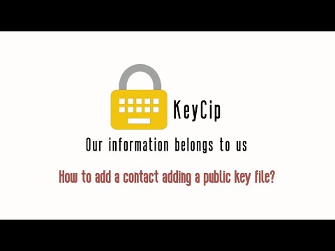 How to add a contact adding a public key file?-KeyCip