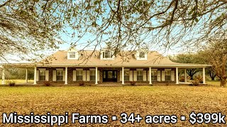 Mississippi Farmhouse For Sale | $399k | Mississippi Farms For Sale | Mississippi Land For Sale