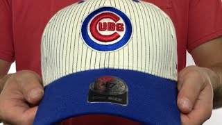 Cubs 'HOME-RUN PINSTRIPE STRAPBACK' Hat by Twins 47 Brand