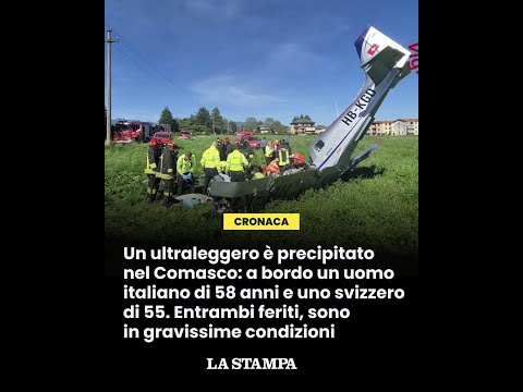 Video ULTRALEGGERO precipita nel Comasco: gravi pilota e passeggero