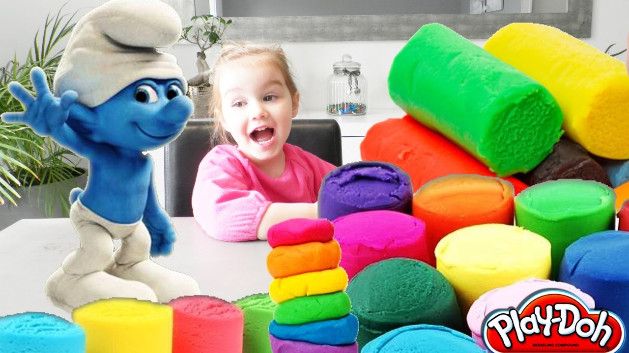 Confection d'un Schtroumpf en pate à modeler - Smurf and Clay - YouTube