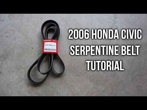 2006 Honda Civic Serpentine Belt Replacement Tutorial + TSB/Recall, Belt Length Info