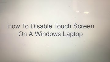 Disable Touch Screen On Windows Laptop - 40 secs