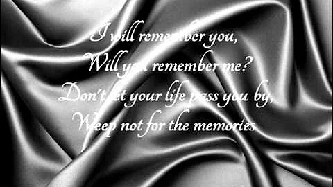 I Will Remember You  Sarah McLachlan (With Lyrics)