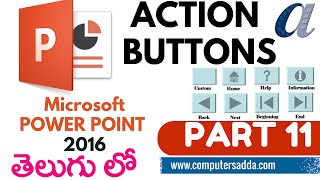 Ms-Power Point 2016 in Telugu 11(Action Buttons) (www.computersadda.com)