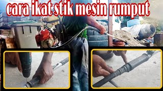 HOW TO TIE THE LAWN CUTTER STICK // Grass Cutter Long Shaft Machine