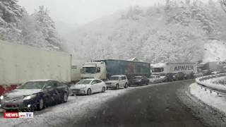 Հարյուրավոր մեքենաներ խցանման մեջ`Դիլիջանի ոլորաններում