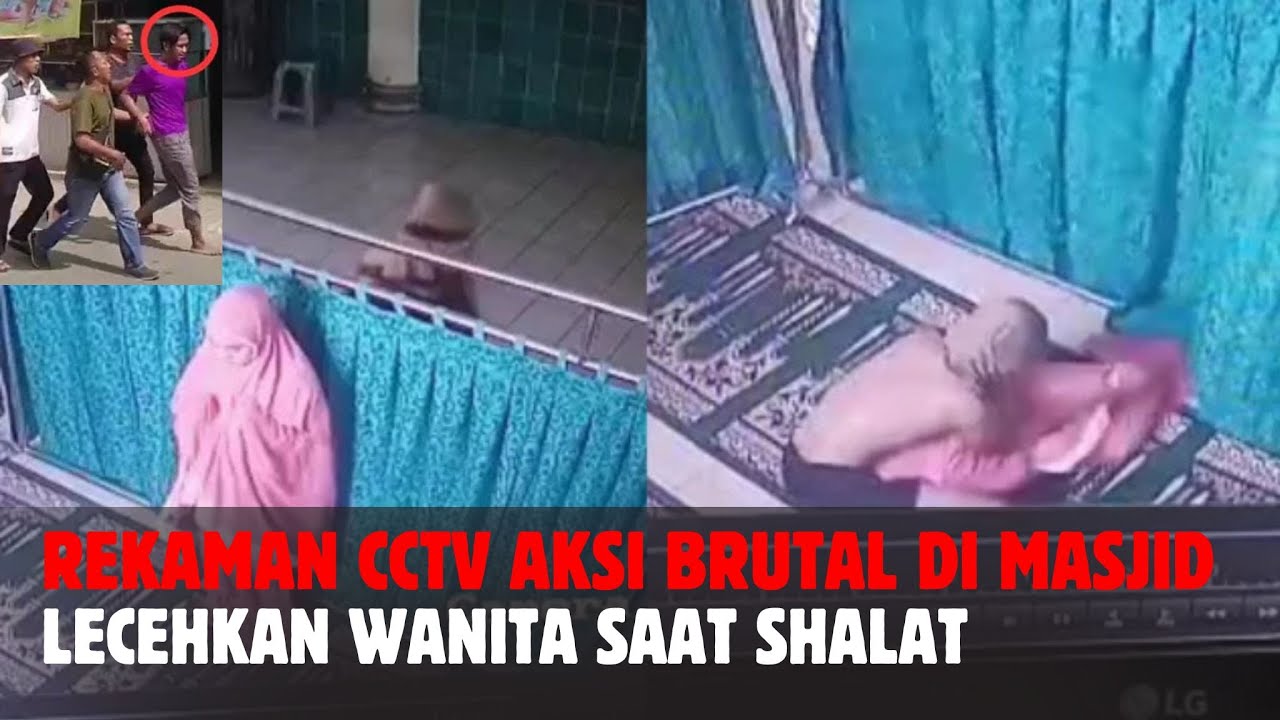 Terekam CCTV! Wanita Muda Diserang Saat Salat di Masjid di Bandar Lampung