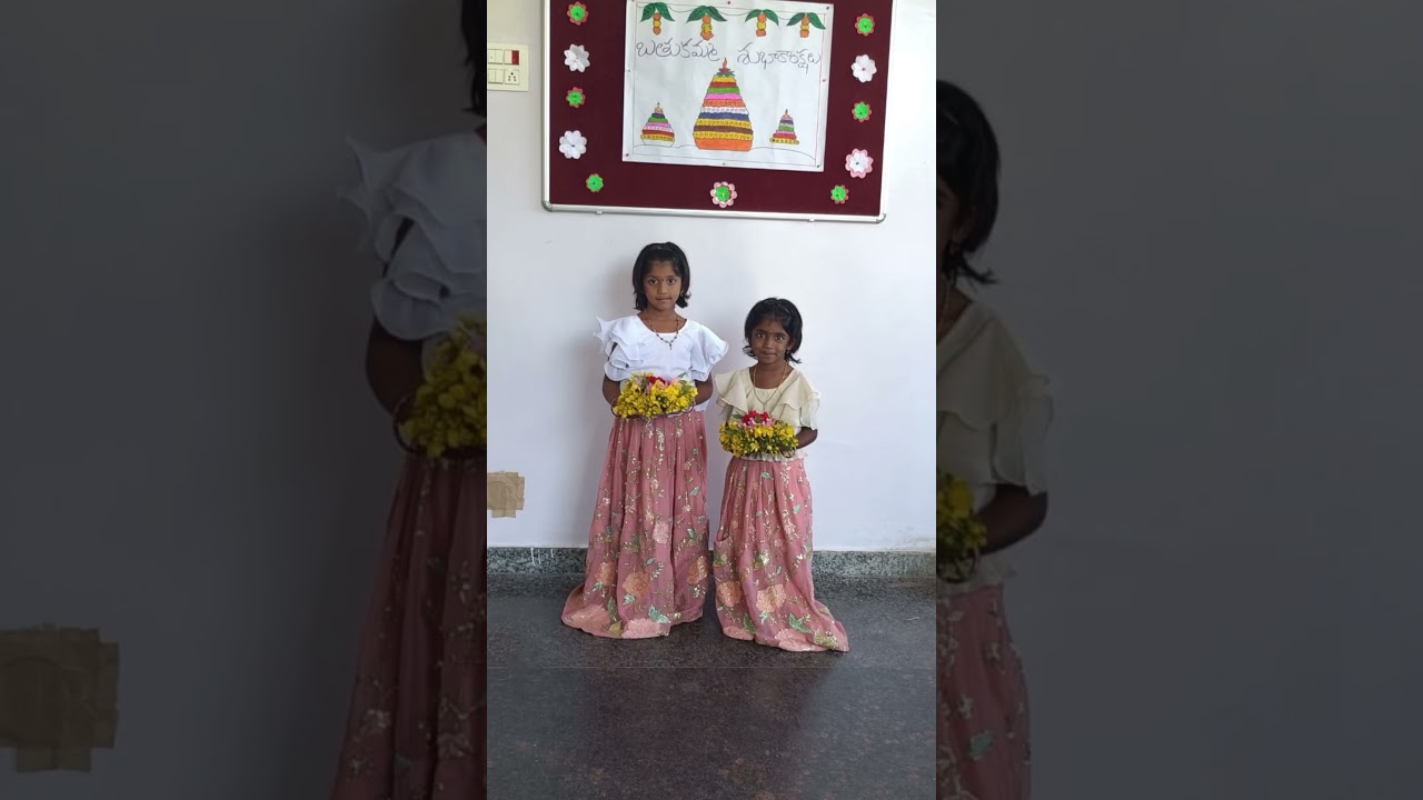 Bathukamma celebrations at Happy play school 🏫🏫 Kammaguda ## students 🦋💐🥳🌟###