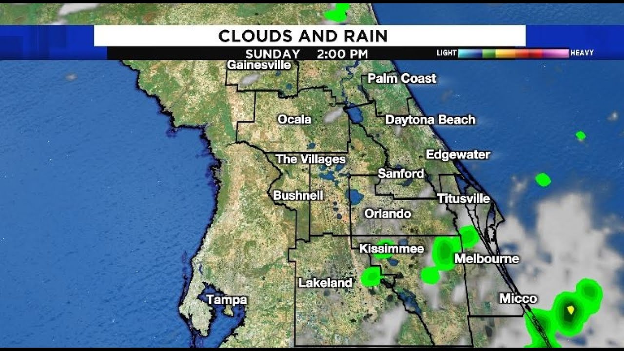 Small rain chances return for parts of Central Florida - YouTube
